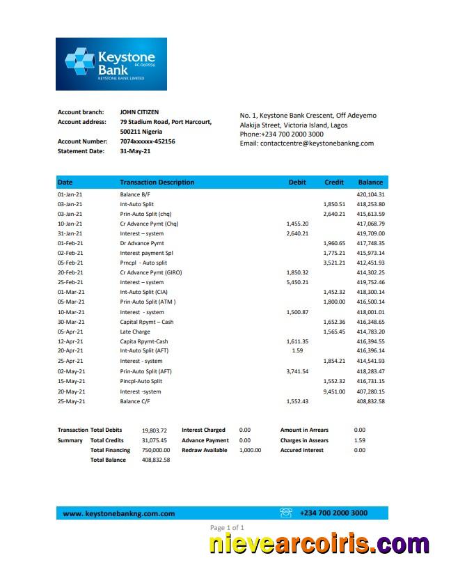 Nigeria Keystone excel pdf